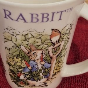 Beatrix Potter PETER RABBIT Queens Kitchen Tea Cup Coffee Mug 3.5" Tall 2009